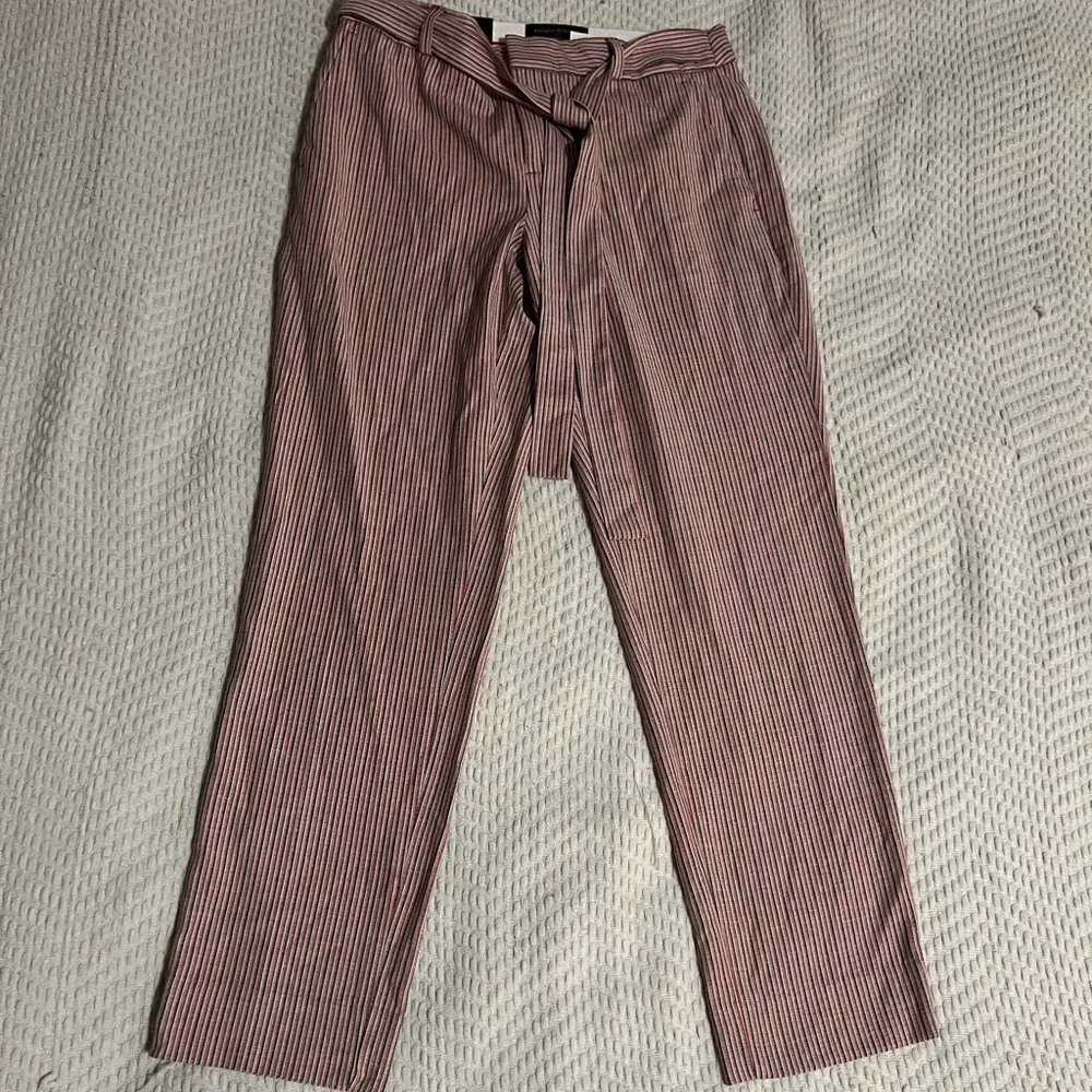 🖤New Banana Republic Avery Striped Linen Paperbag Pants🖤